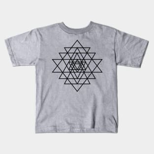 Sri Yantra sacred geometry design Kids T-Shirt